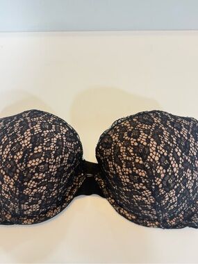 Victoria's Secret Black Lace Strapless Push-Up Bra